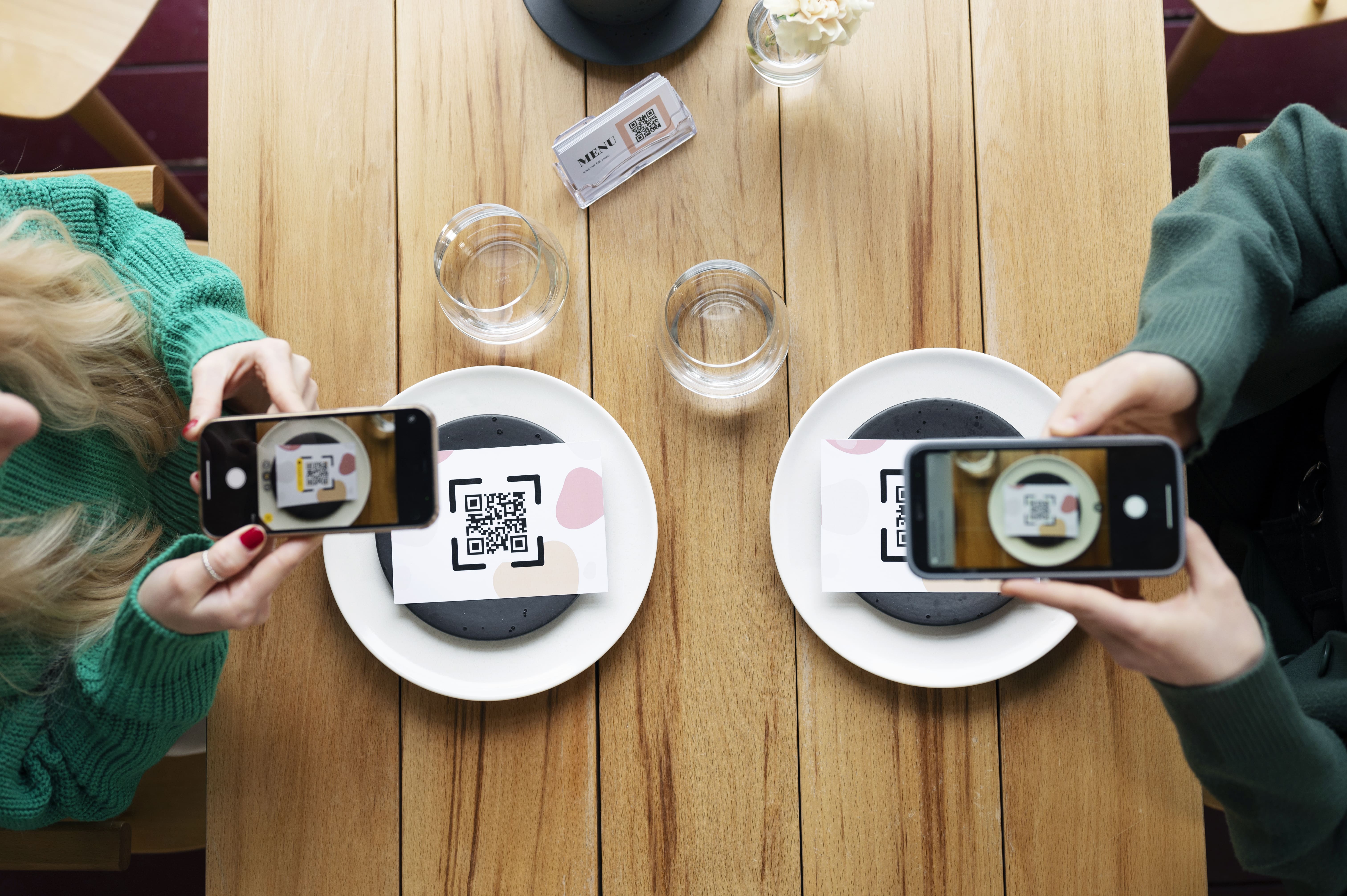 QR code generator at restaurant